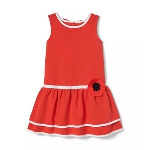 Janie and Jack Kids Red Poppy Dress with‎ Bow Back Size 12